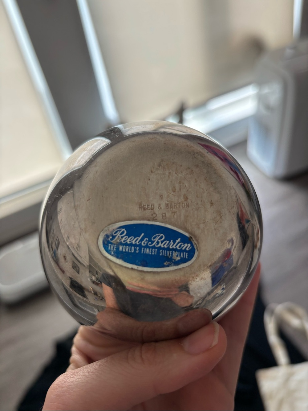 BOGO***Reed & Barton Silverplate Round Dish with Blue Label